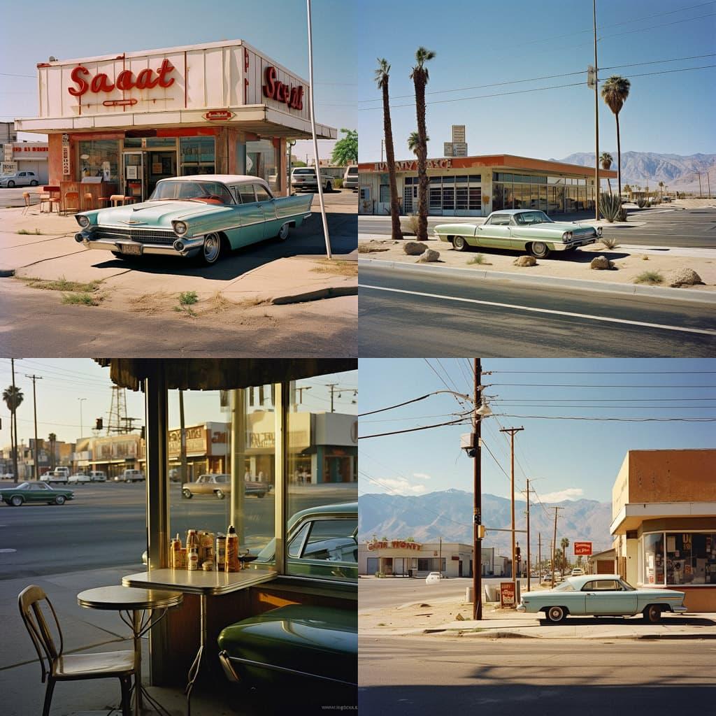 Stephen Shore style, Midjourney V5.2, render 1 of 4