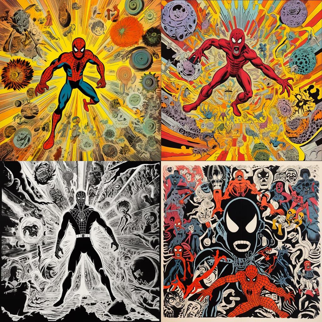 Steve Ditko style, Midjourney V5.2, render 1 of 4