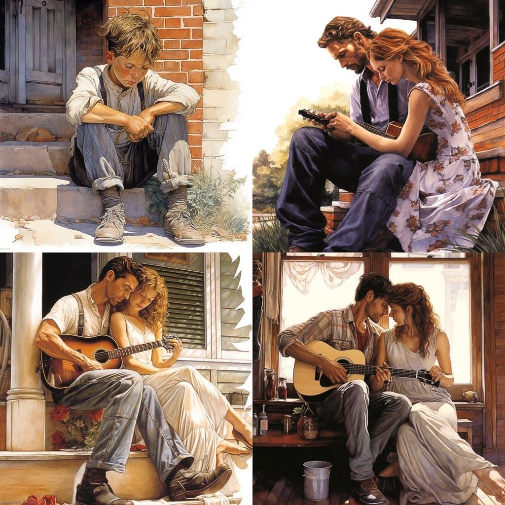 Steve Hanks style, Midjourney V5.2, render 1 of 4