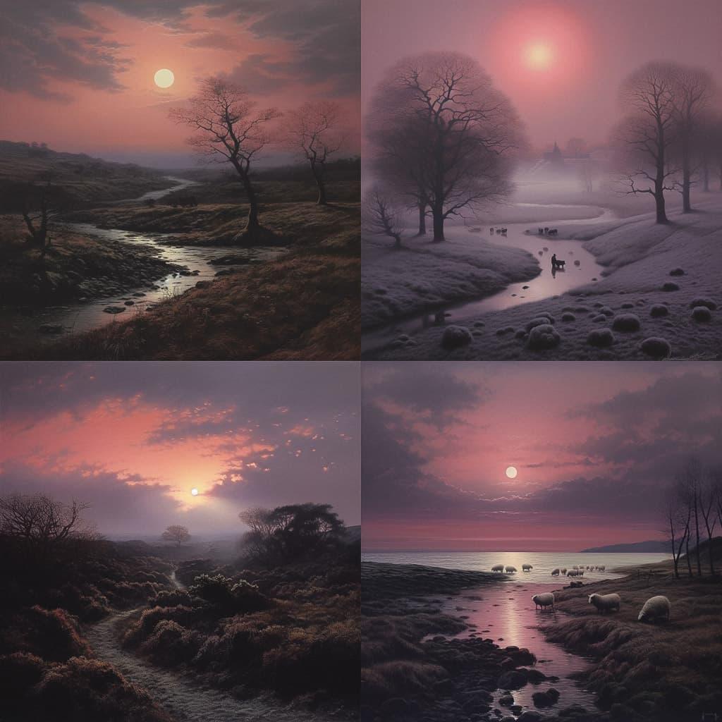 Steven Outram style, Midjourney V5.2, render 1 of 4