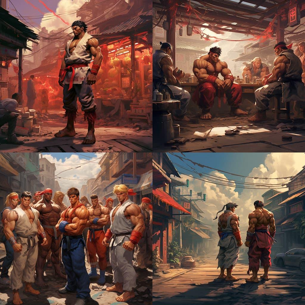 Street Fighter style, Midjourney V5.2, render 1 of 4