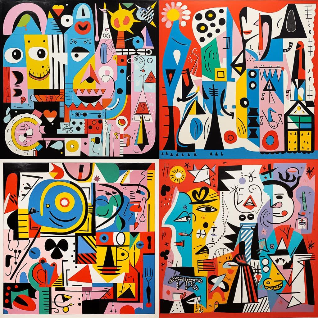 Stuart Davis style, Midjourney V5.2, render 1 of 4