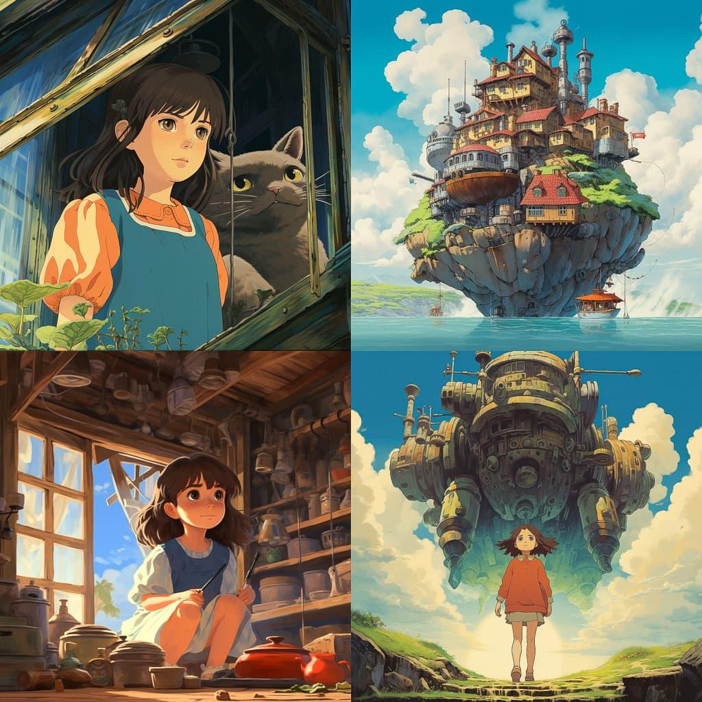 Studio Ghibli style, Midjourney V5.2, render 1 of 4