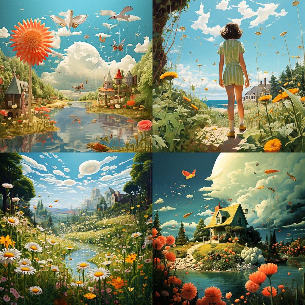 Summer style, Midjourney V5.2, render 1 of 4