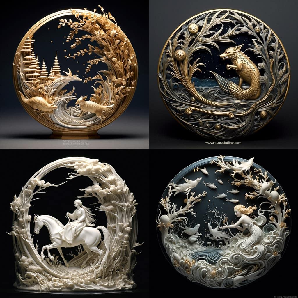 Suzanne Lalique style, Midjourney V5.2, render 1 of 4