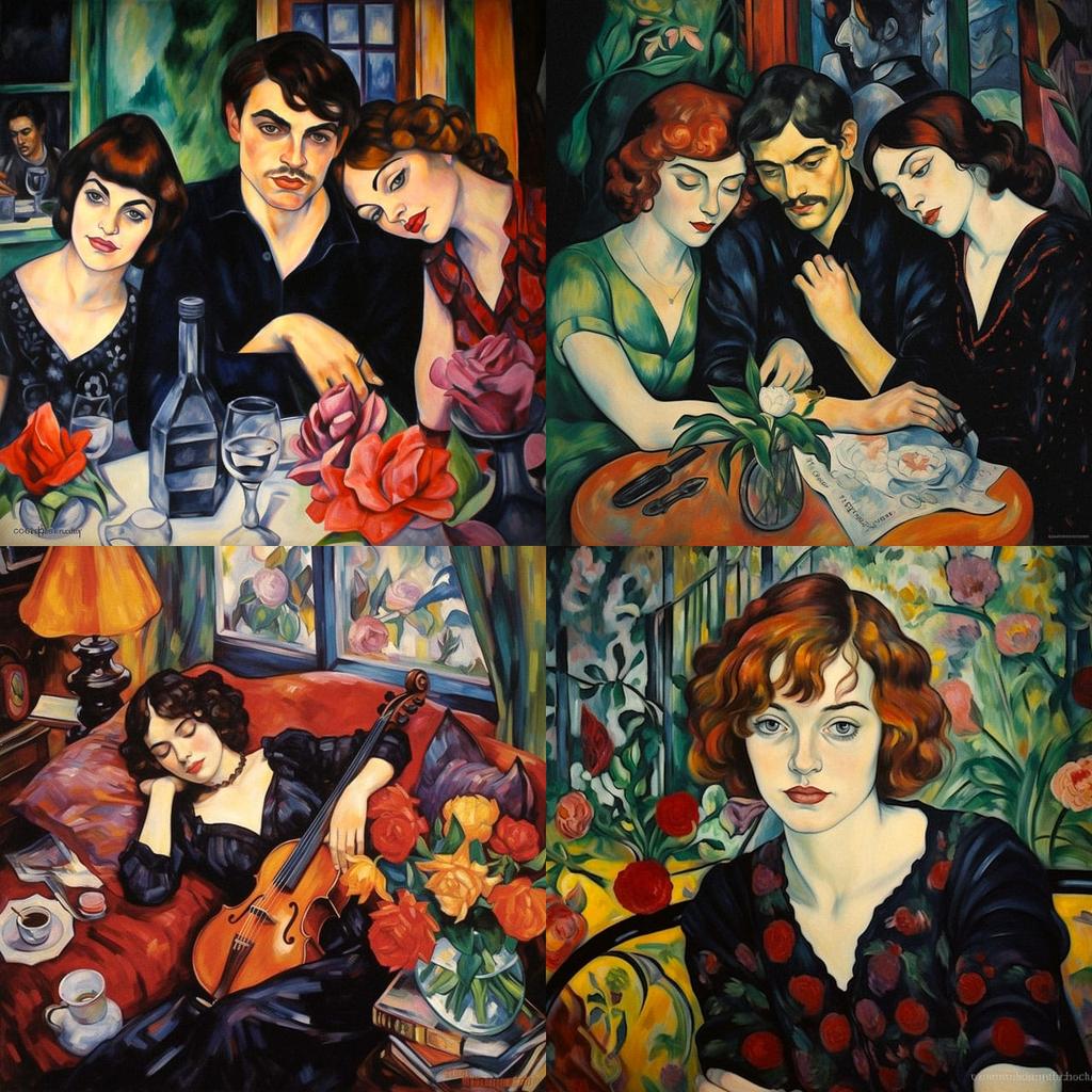 Suzanne Valadon style, Midjourney V5.2, render 1 of 4