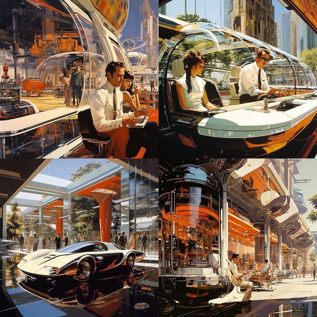 Syd Mead style, Midjourney V5.2, render 1 of 4