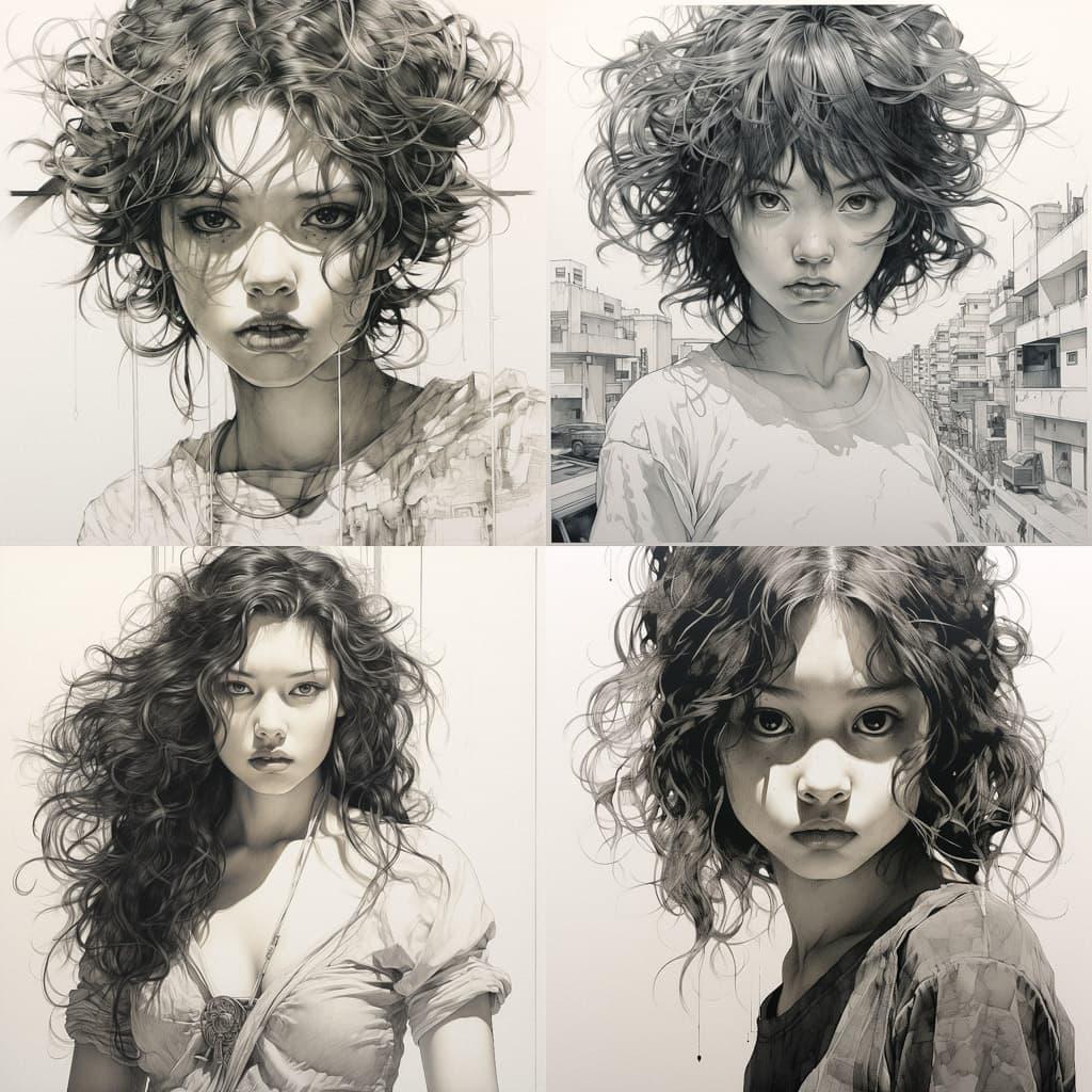 Takehiko Inoue style, Midjourney V5.2, render 1 of 4
