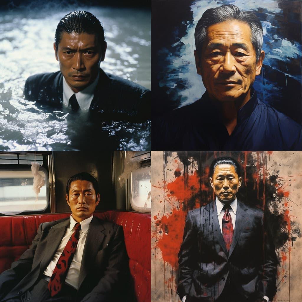 Takeshi Kitano style, Midjourney V5.2, render 1 of 4