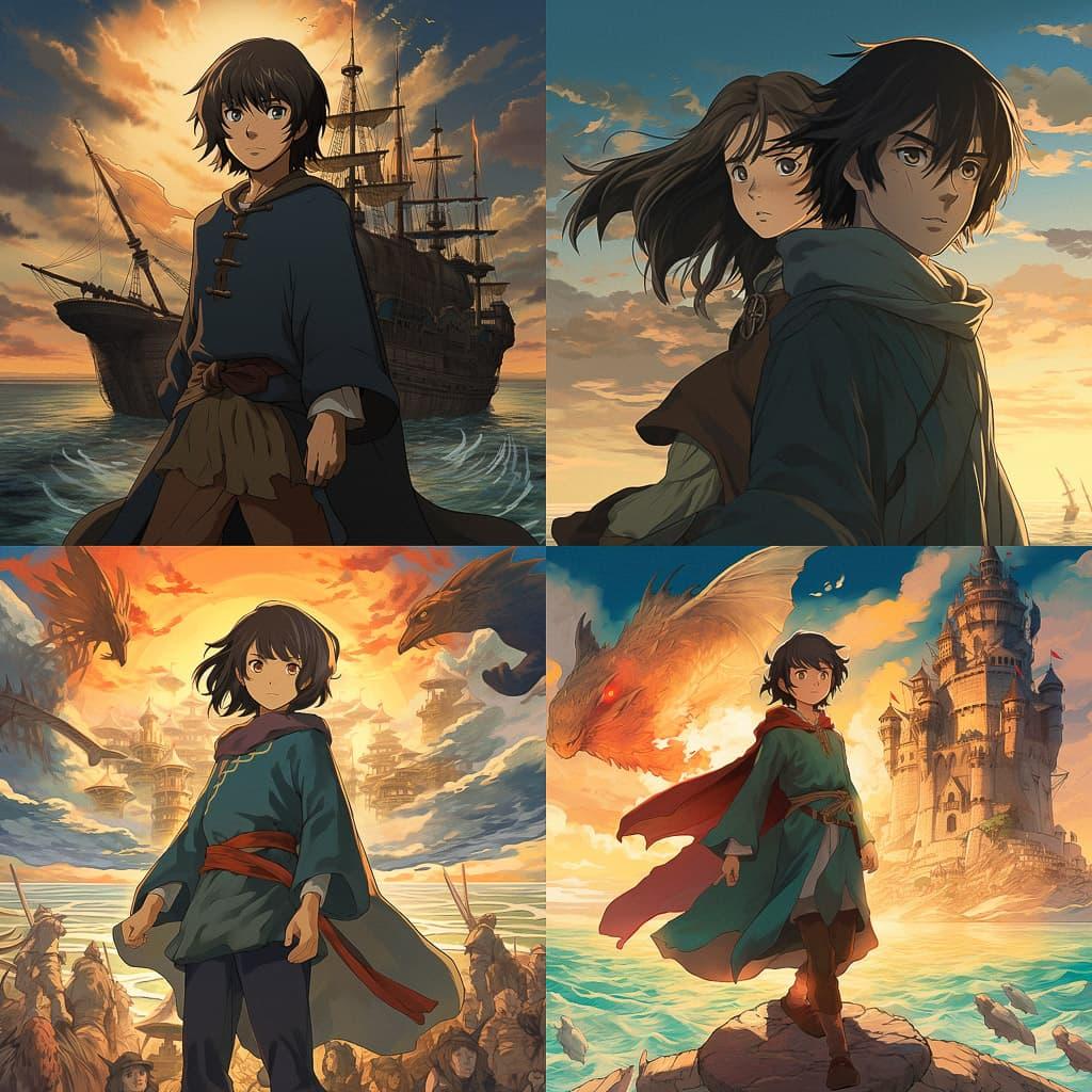 Tales from Earthsea style, Midjourney V5.2, render 1 of 4