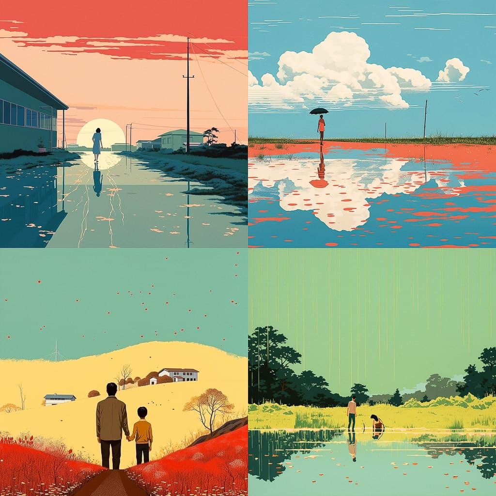 Tatsuro Kiuchi style, Midjourney V5.2, render 1 of 4