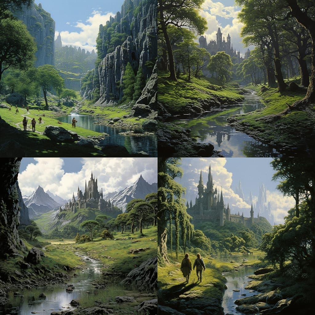 Ted Nasmith style, Midjourney V5.2, render 1 of 4