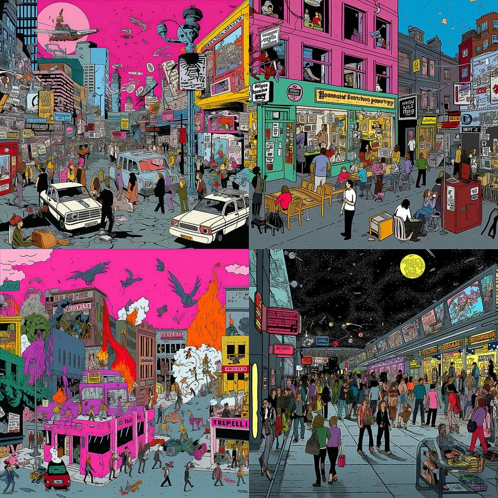 Ted Rall style, Midjourney V5.2, render 1 of 4