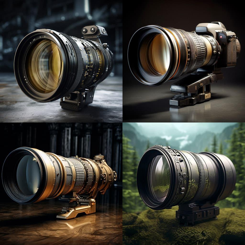 Telephoto lens style, Midjourney V5.2, render 1 of 4