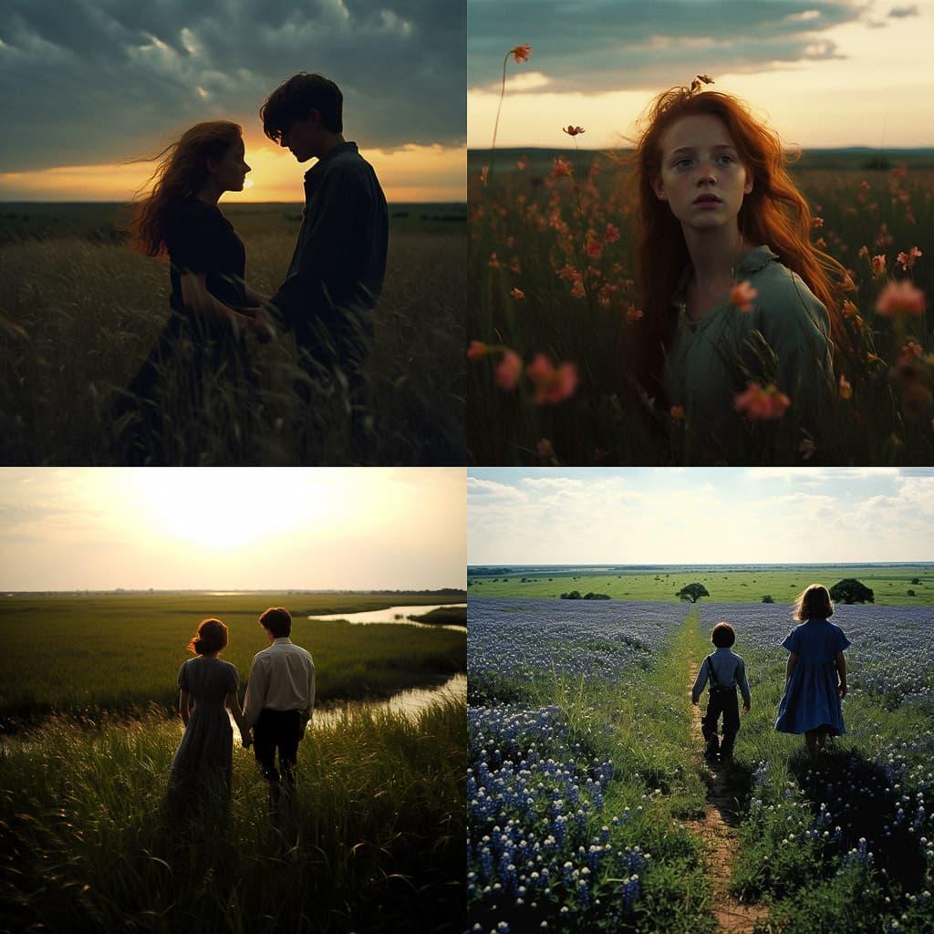 Terrence Malick style, Midjourney V5.2, render 1 of 4