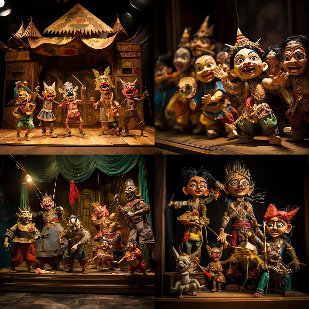 Thai puppet theater style, Midjourney V5.2, render 1 of 4