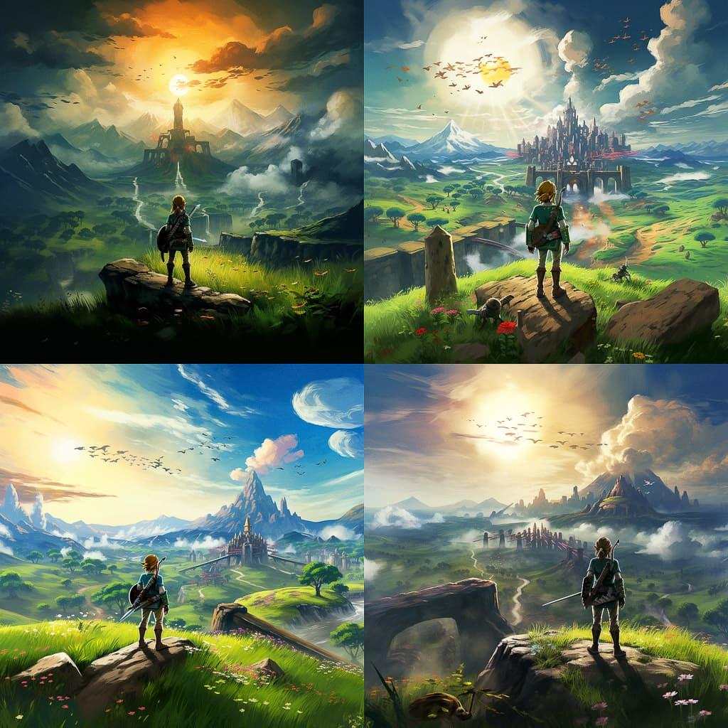 The Legend of Zelda style, Midjourney V5.2, render 1 of 4