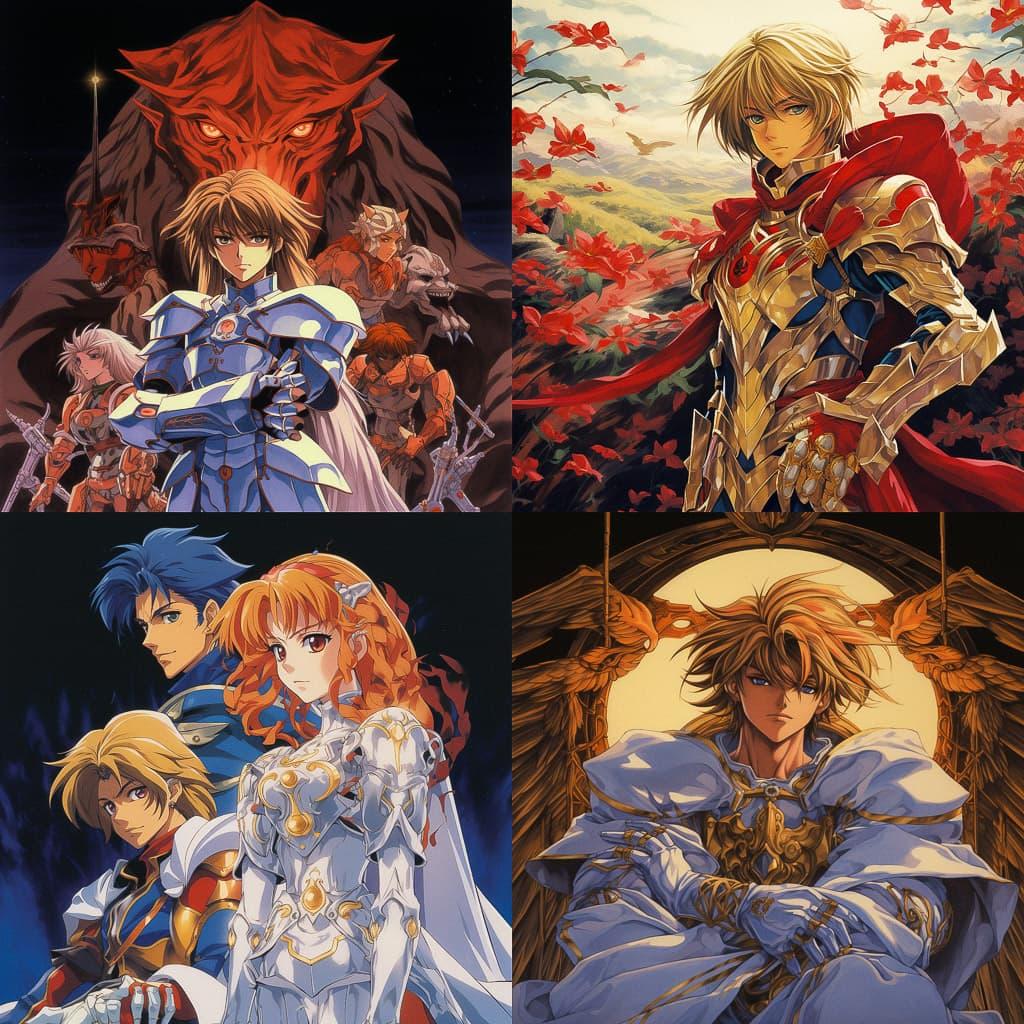 The Vision of Escaflowne style, Midjourney V5.2, render 1 of 4
