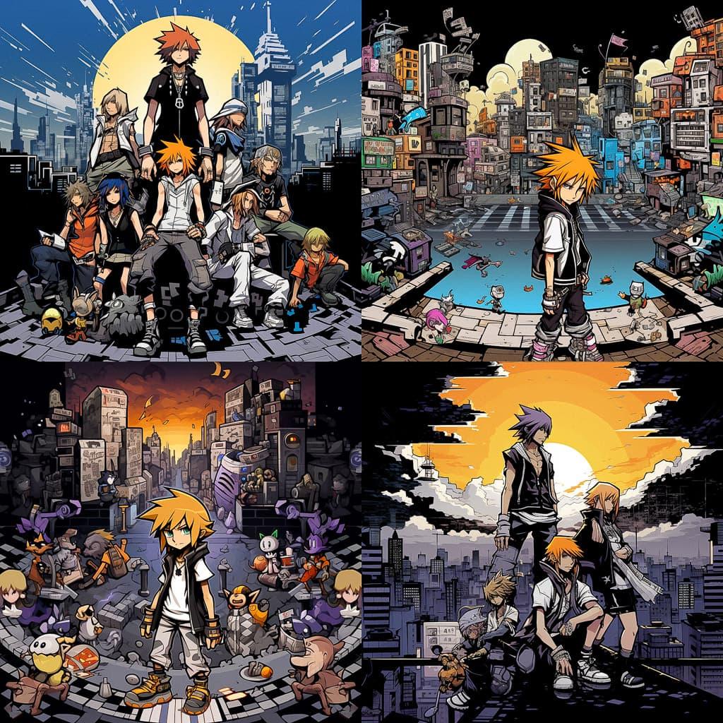 The World Ends With You style, Midjourney V5.2, render 1 of 4