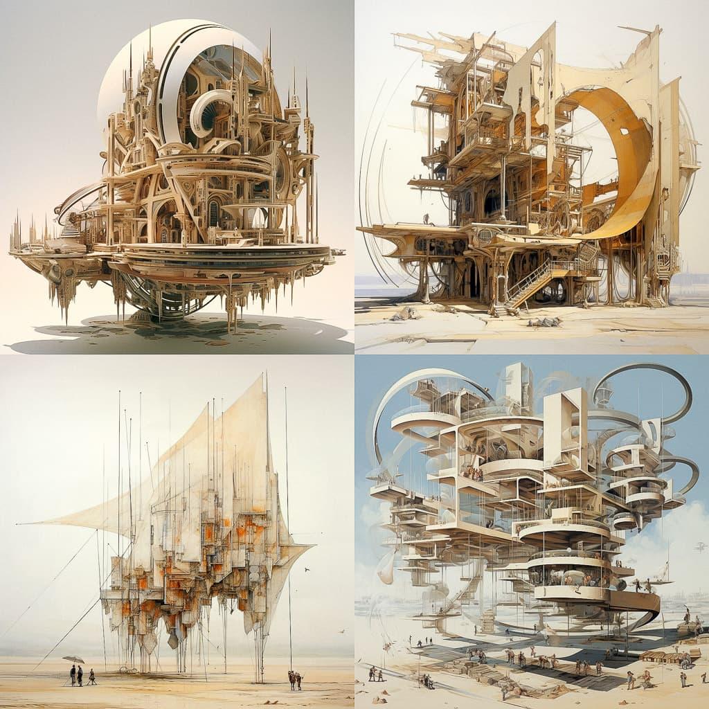Theo Jansen style, Midjourney V5.2, render 1 of 4