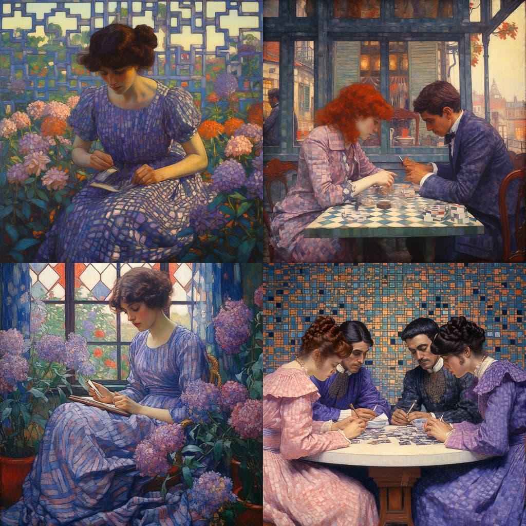 Theo van Rysselberghe style, Midjourney V5.2, render 1 of 4