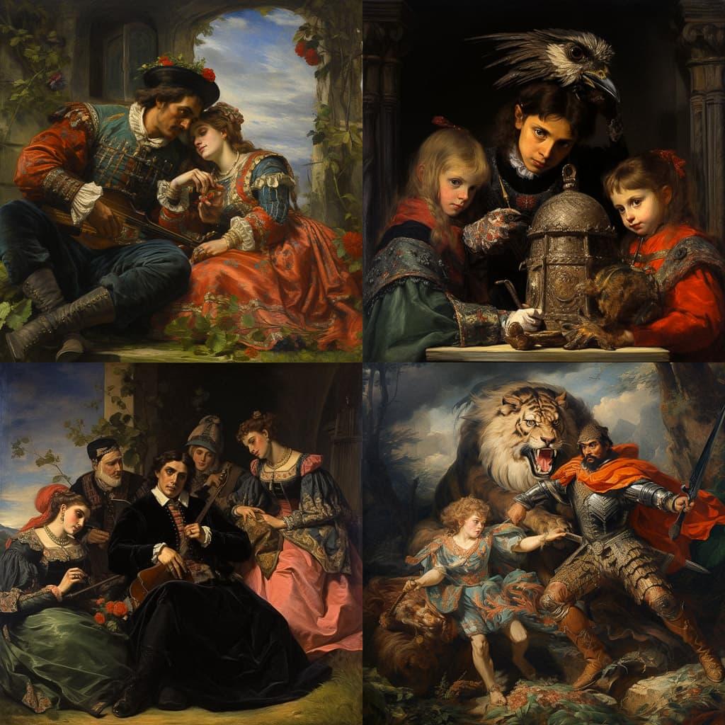 Theodore Chasseriau style, Midjourney V5.2, render 1 of 4