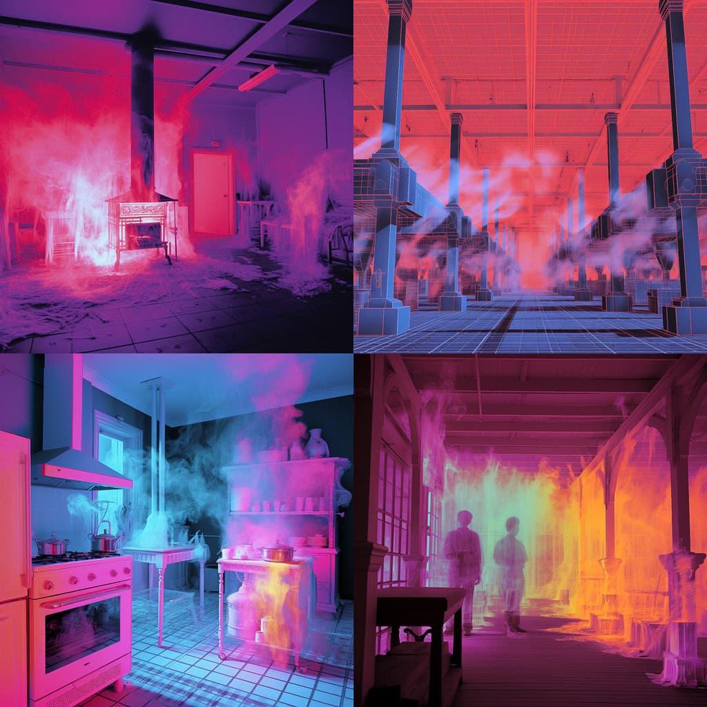 Thermograph style, Midjourney V5.2, render 1 of 4