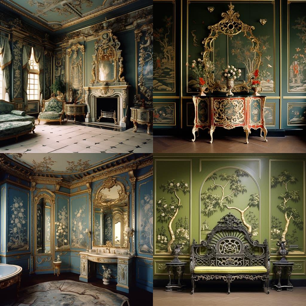 Thomas Chippendale style, Midjourney V5.2, render 1 of 4