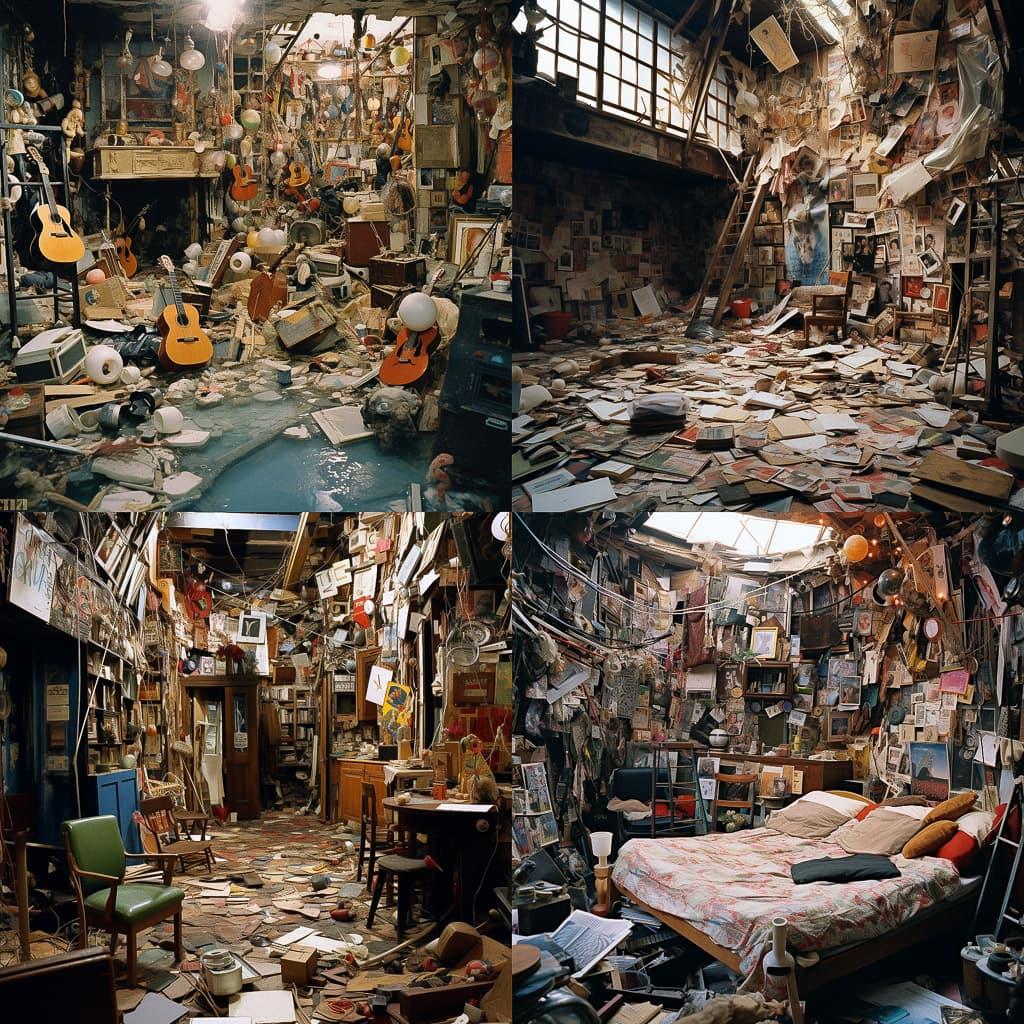 Thomas Hirschhorn style, Midjourney V5.2, render 1 of 4