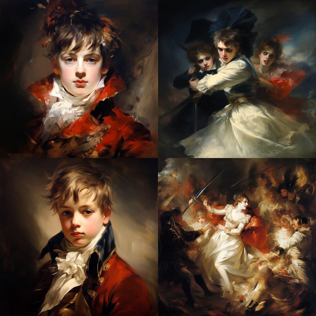 Thomas Lawrence style, Midjourney V5.2, render 1 of 4