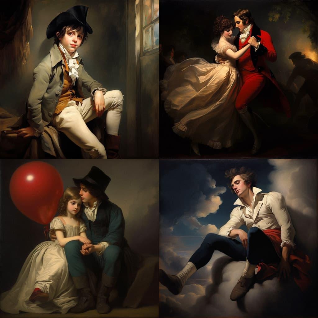 Thomas Sully style, Midjourney V5.2, render 1 of 4