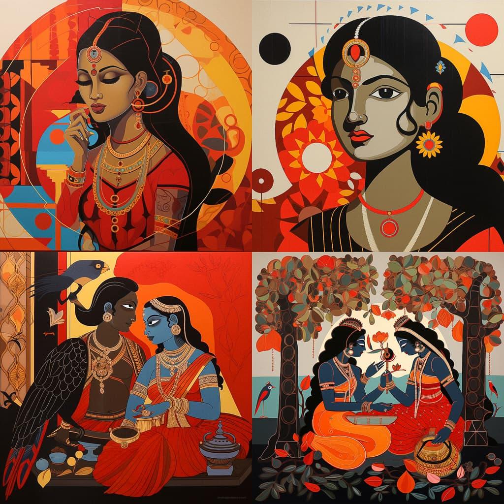 Thota Vaikuntam style, Midjourney V5.2, render 1 of 4