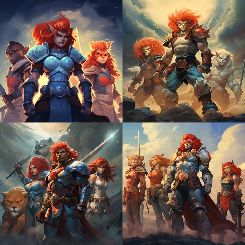ThunderCats style, Midjourney V5.2, render 1 of 4