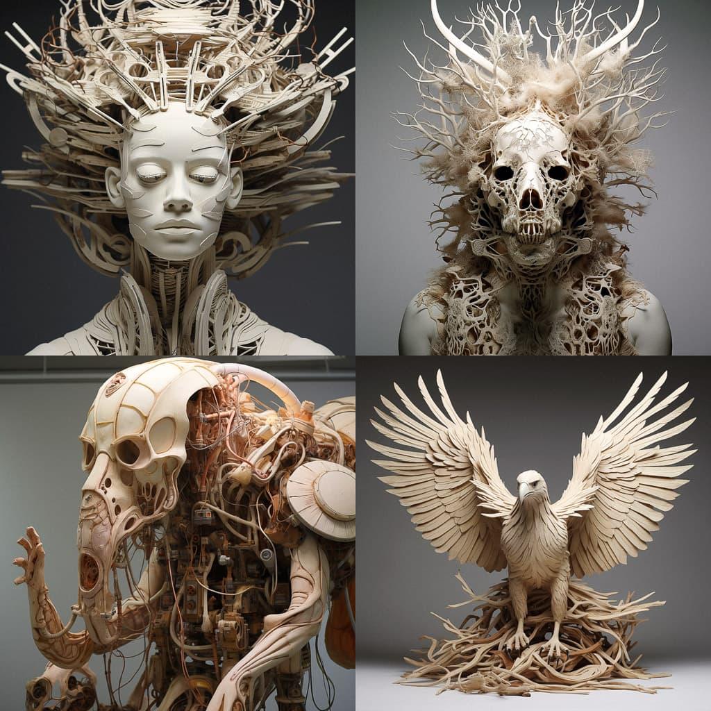 Tim Hawkinson style, Midjourney V5.2, render 1 of 4