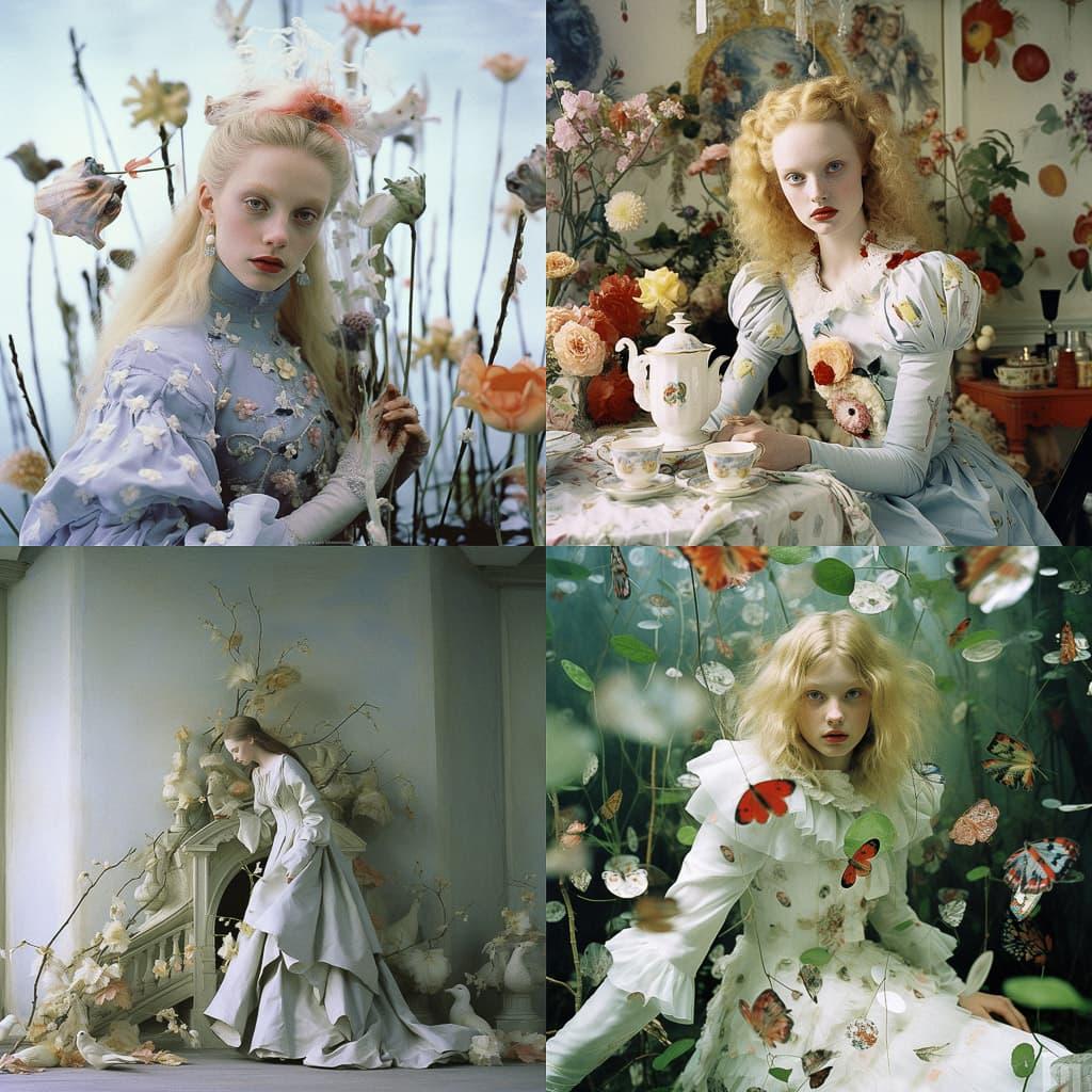 Tim Walker style, Midjourney V5.2, render 1 of 4