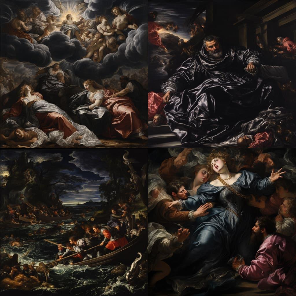 Tintoretto style, Midjourney V5.2, render 1 of 4