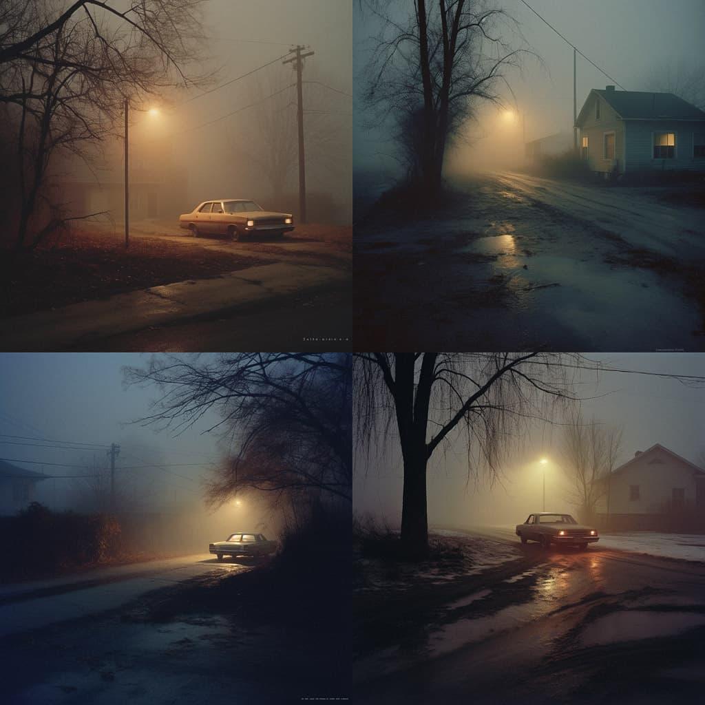 Todd Hido style, Midjourney V5.2, render 1 of 4