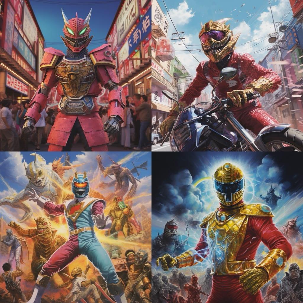 Tokusatsu style, Midjourney V5.2, render 1 of 4