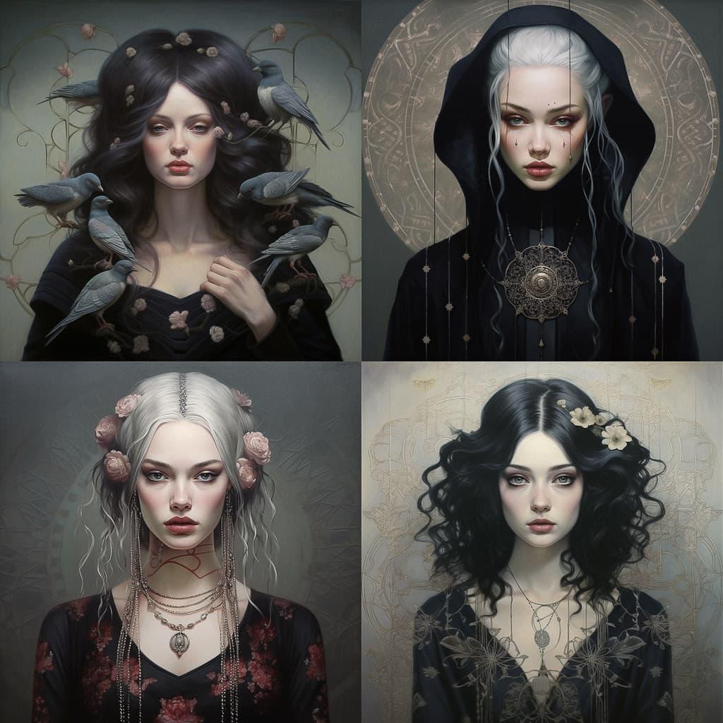 Tom Bagshaw style, Midjourney V5.2, render 1 of 4