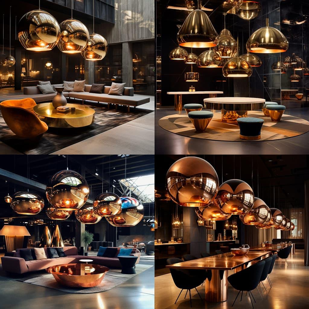 Tom Dixon style, Midjourney V5.2, render 1 of 4