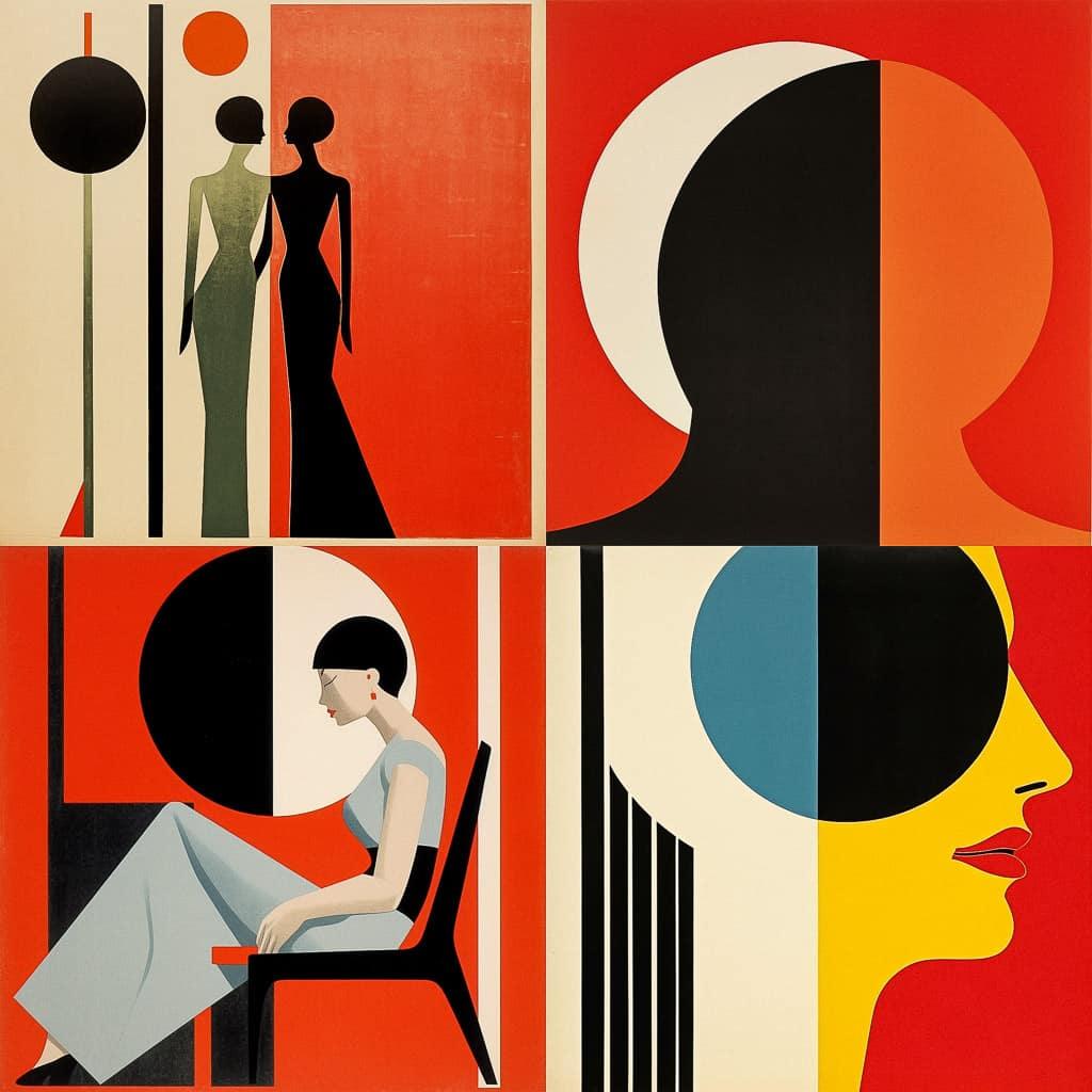 Tom Eckersley style, Midjourney V5.2, render 1 of 4