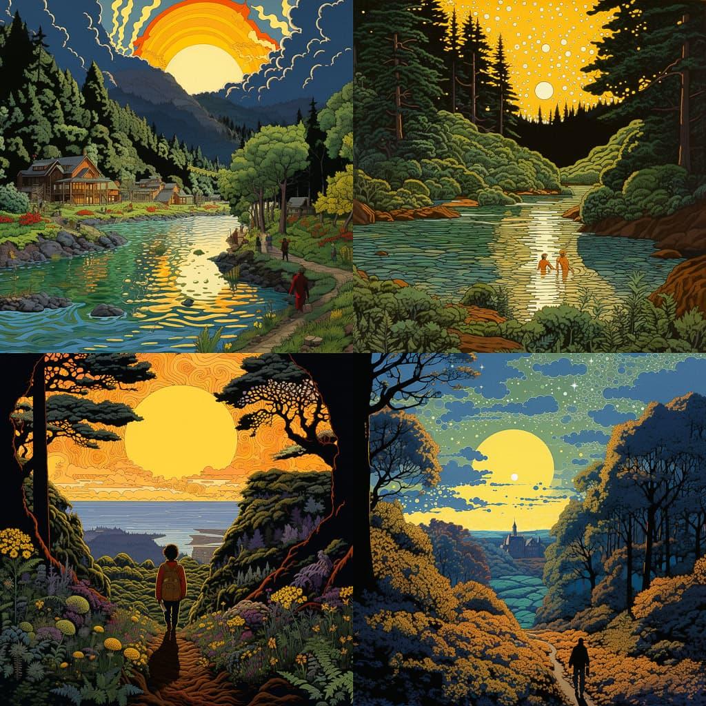Tom Killion style, Midjourney V5.2, render 1 of 4