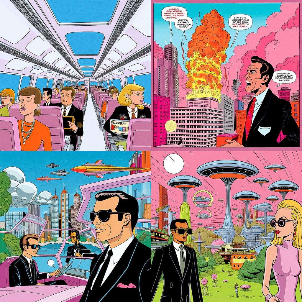 Tom Tomorrow style, Midjourney V5.2, render 1 of 4