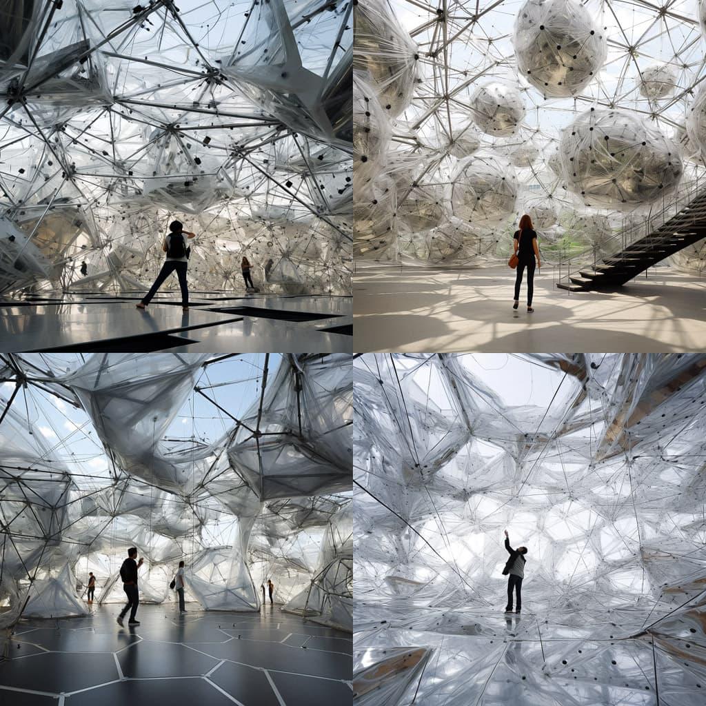 Tomas Saraceno style, Midjourney V5.2, render 1 of 4