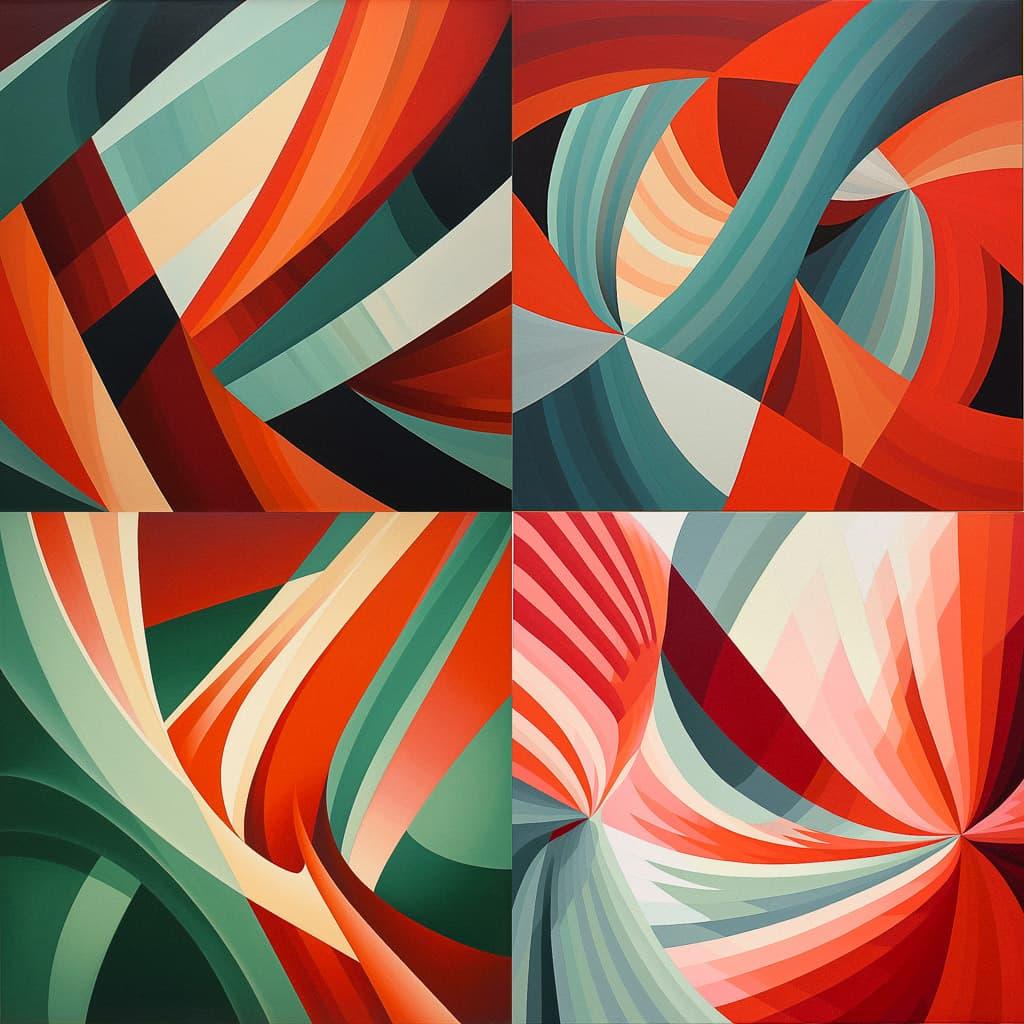 Tomma Abts style, Midjourney V5.2, render 1 of 4