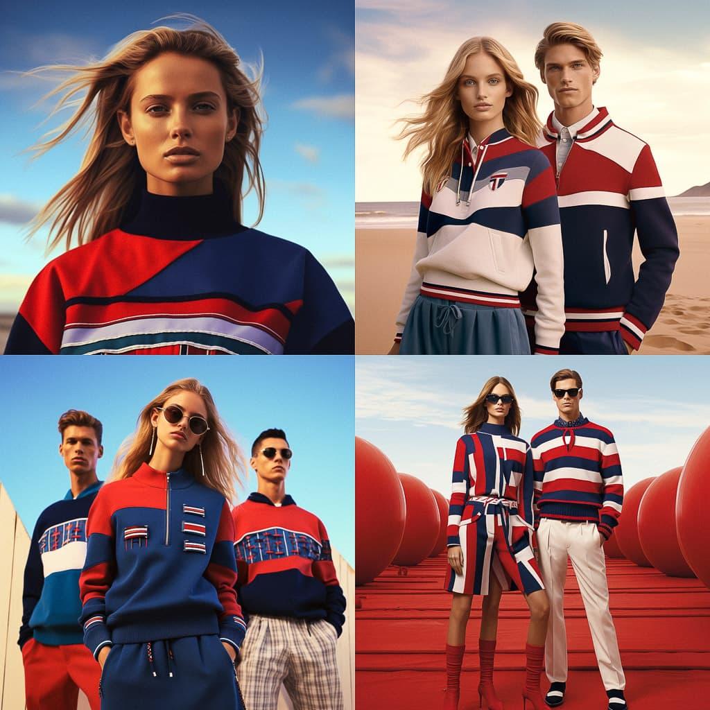 Tommy Hilfiger style, Midjourney V5.2, render 1 of 4