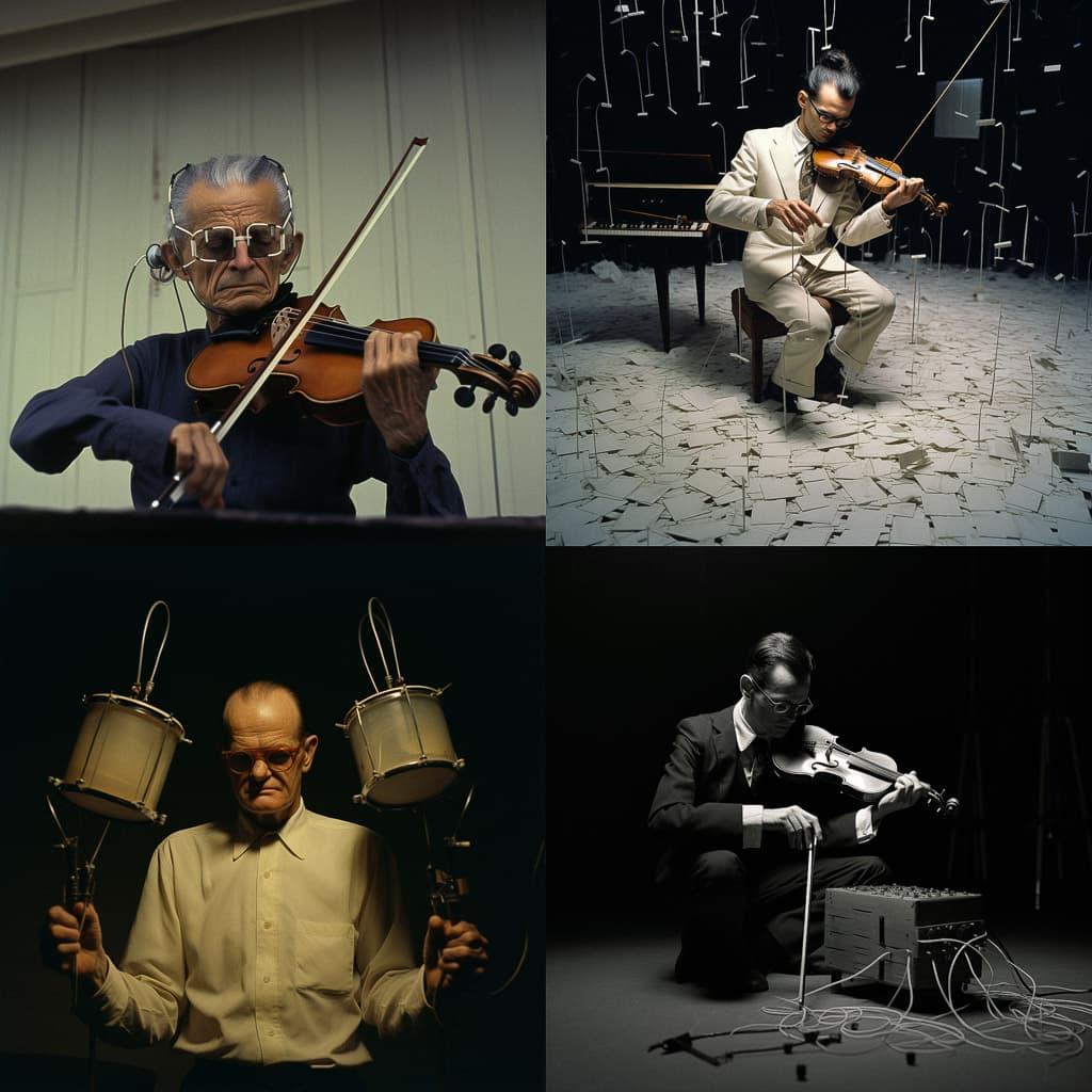 Tony Conrad style, Midjourney V5.2, render 1 of 4