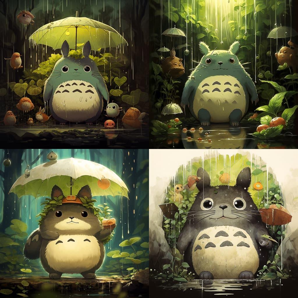 Totoro style, Midjourney V5.2, render 1 of 4