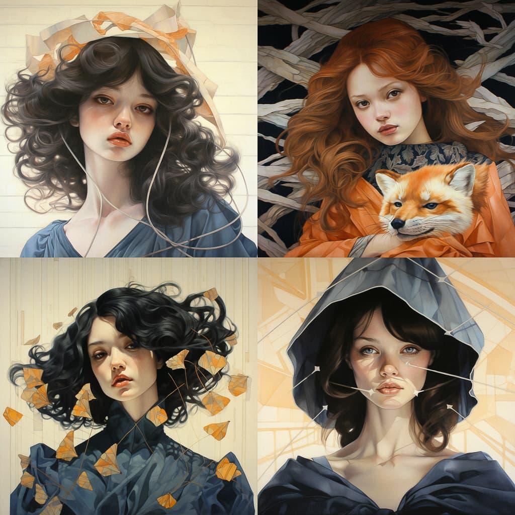 Tran Nguyen style, Midjourney V5.2, render 1 of 4