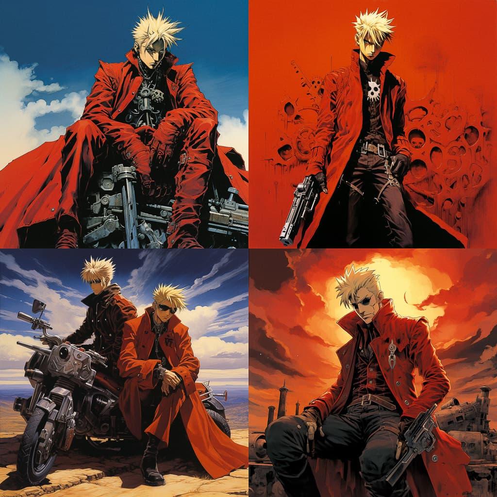 Trigun style, Midjourney V5.2, render 1 of 4